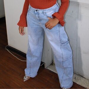 Wide Leg Denim Jeans